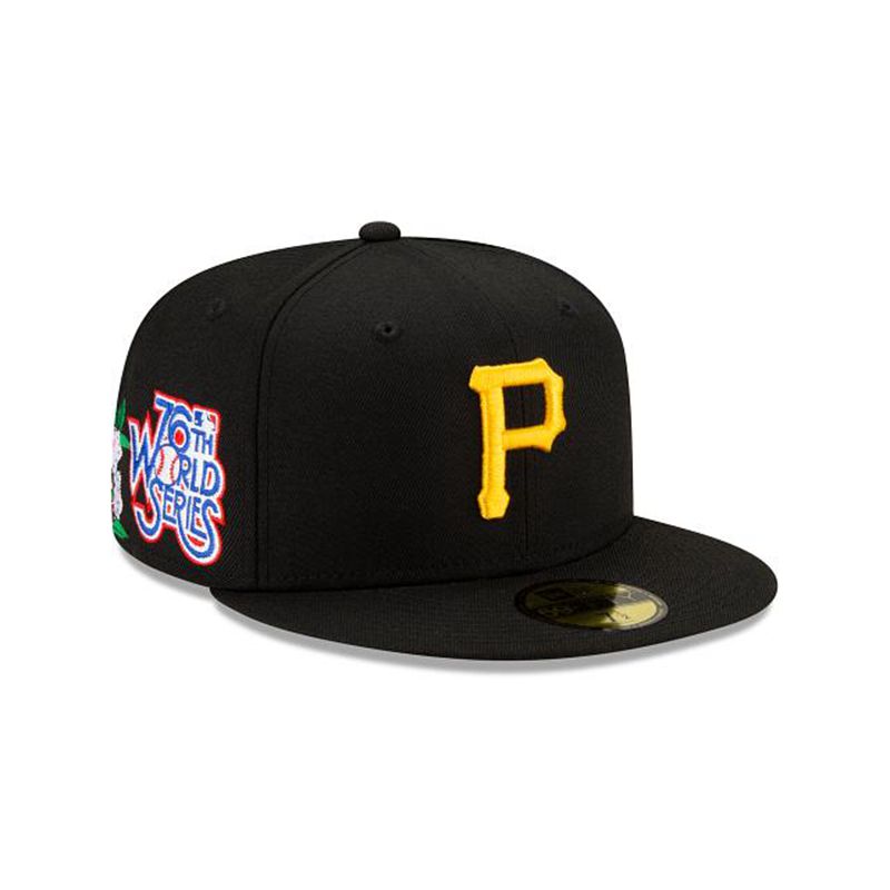 MLB Pittsburgh Pirates State Flower 59Fifty Fitted (WHM8731) - Black New Era Caps